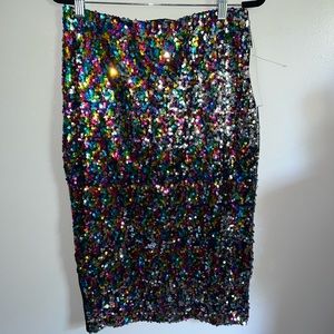 Multi color pencil skirt/ Size small